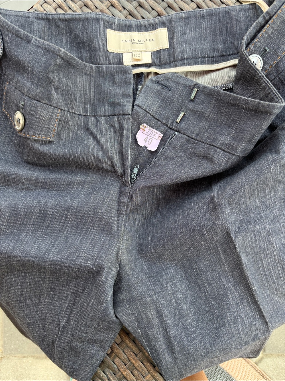 Karen Millen Dark Charcoal Straight-Leg Jeans